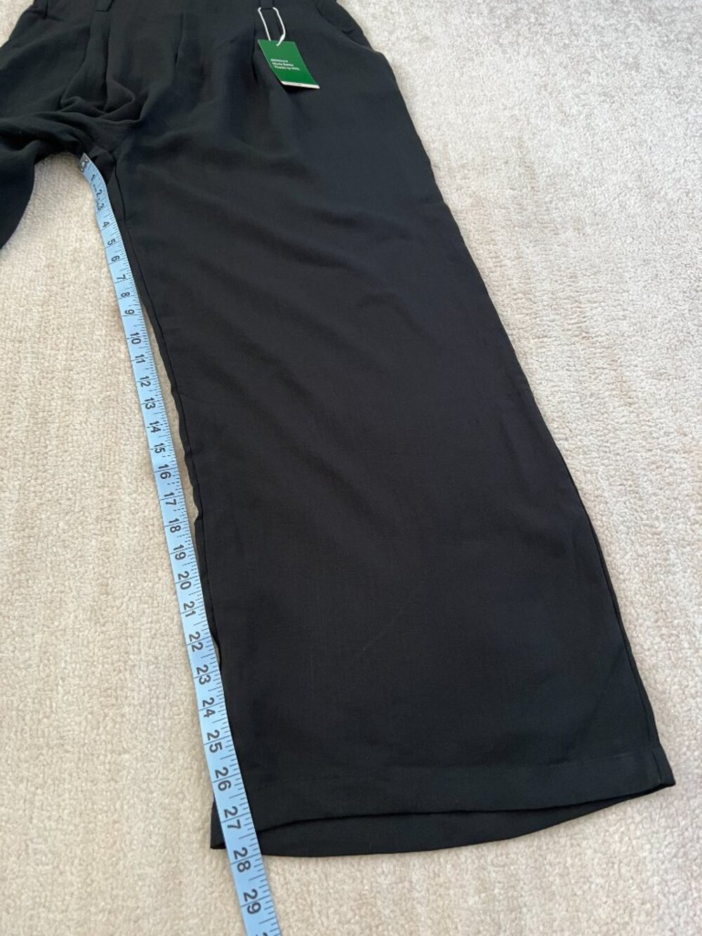 Halara Black Pull On Wide Leg Trousers High Waisted Pleated Pants L Regular NWT - Picture 5 of 10